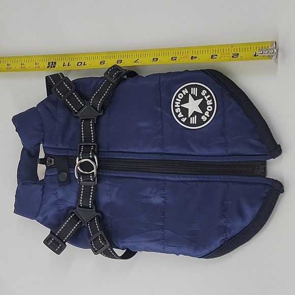 Blue Dog Jacket with Harness Waterproof And Warm - Picture 14 of 16